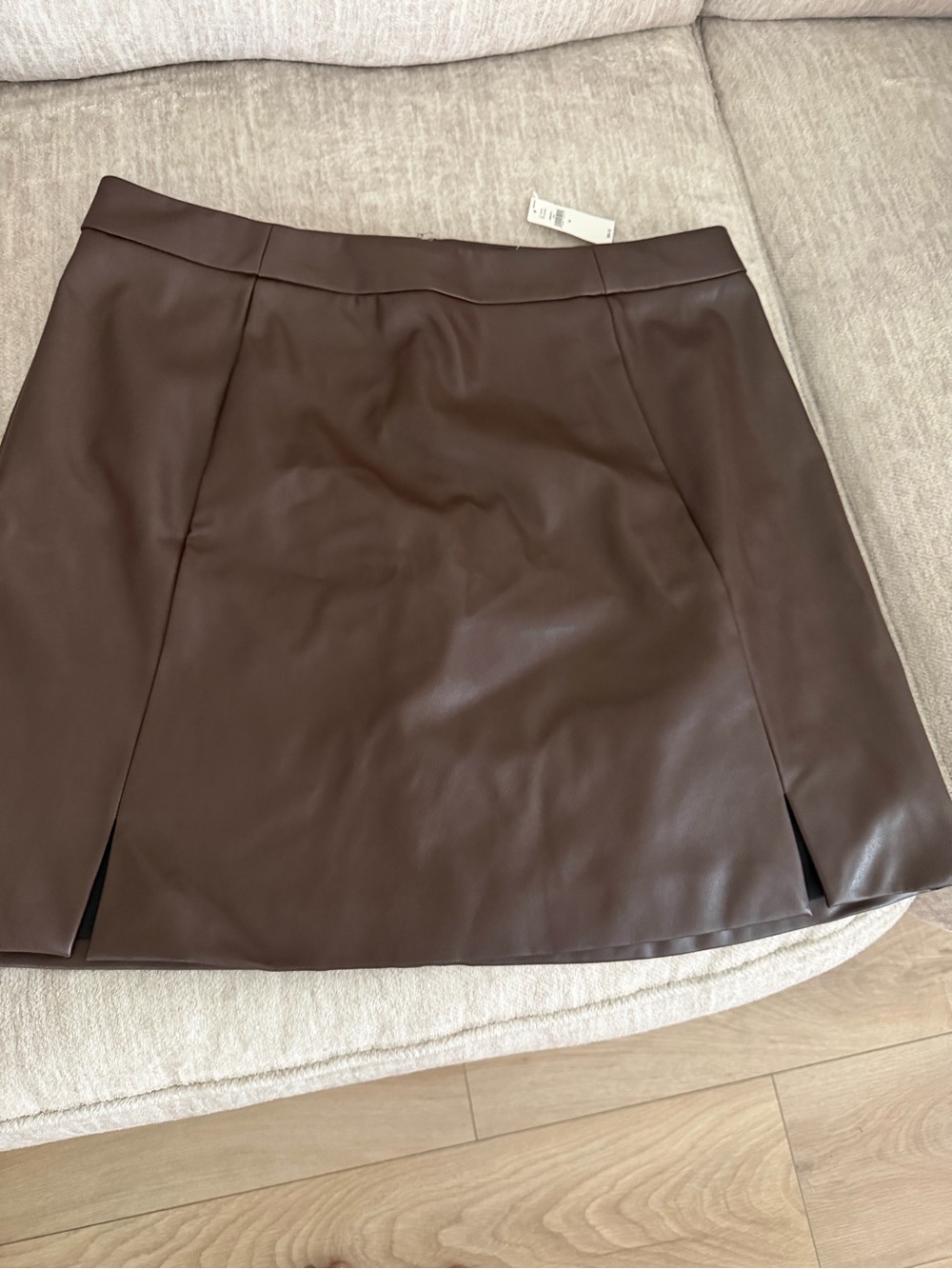 Banana Republic Chocolate Brown Faux Leather A-Line Skirt